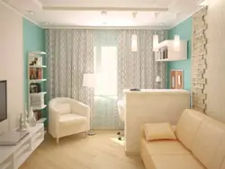 Photo of a one-room apartment with regular renovation and furniture