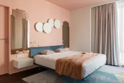 Персиковая спальня фото интерьера