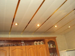 Интерьер потолков на кухни из пвх панелей