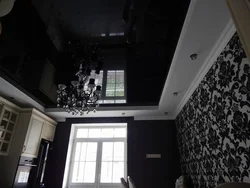 Kitchen design dark ceiling