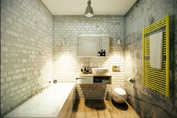 Bathroom interior loft photo