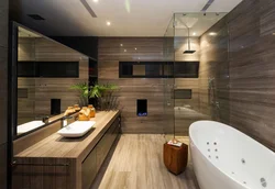 Bathroom in modern style real photos