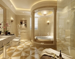 Bathroom in modern style real photos