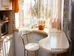 Window sill as a kitchen interior