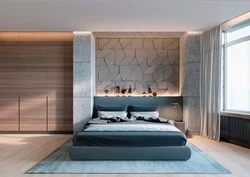 Дизайн стен в спальной