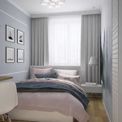 Bedroom interior with one window photo