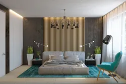 Рейки в дизайне интерьера спальни