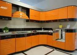 Фото кухни оранжевых цветов