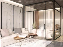 Glass partition in apartment photo