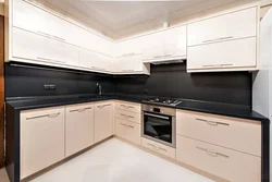 Apron And Countertop For A Beige Kitchen Photo