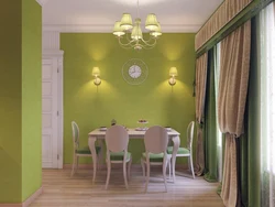 Зеленые стены на кухне фото в интерьере