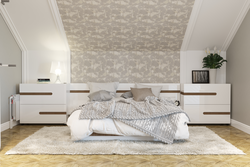 Photo Of Bedroom Design With Sloping Ceiling