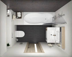 Дизайн для ванной комнаты размером 2 на 1