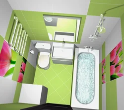 Design for a 2 by 1 bathroom