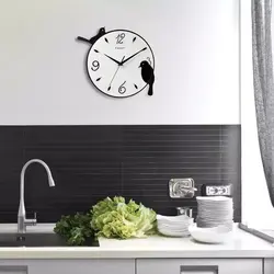 Large clock in the kitchen interior