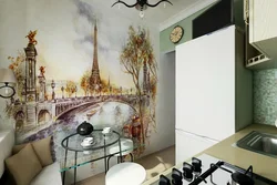 Дизайн кухни рисунок на стене