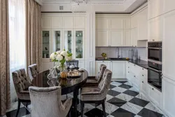 Kitchen design in neoclassical style