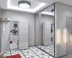 Wardrobe in the hallway in a modern interior photo