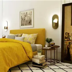 Light yellow bedroom photo