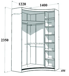 Угловой Шкаф В Спальню Наполнение С Размерами Фото