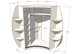Угловой шкаф в спальню наполнение с размерами фото
