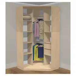 Corner wardrobe in the bedroom contents with dimensions photo