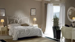 Bedroom With Wrought Iron Bed Interior
