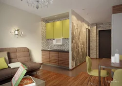 Kitchen Design For A Studio Apartment 18 Square Meters
