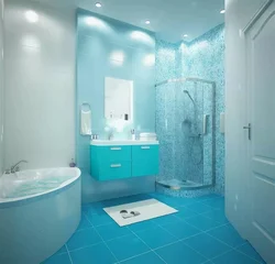 Цвет морской волны в интерьере в ванной