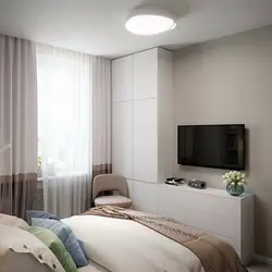 Bedroom with balcony design 9 sq.m.