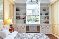 Bedroom interior table by the window