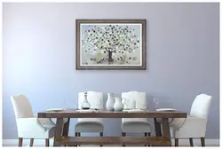 Картина на кухню в современном стиле над столом фото