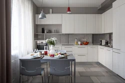 Kitchen design photos gray and white colors