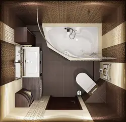 Toilet with bathtub design 2 sq.m.