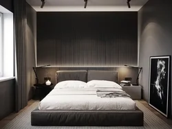 Темная спальня дизайн фото в современном