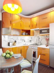 Kitchen design in modern style 6 sq.m.