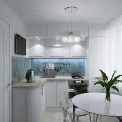 Kitchen design in modern style 6 sq.m.