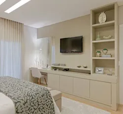 Bedroom bed tv design photo
