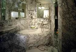 Bathroom wall marble design