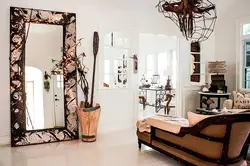 Apartment interior design with mirrors photo