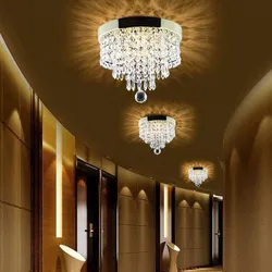 Modern chandeliers in the hallway photo