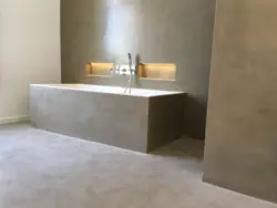 Micro concrete for bathroom photo