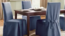 How to sew chair covers with a back for the kitchen photo