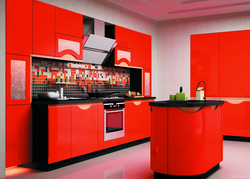 Bright colors in the kitchen interior