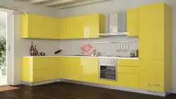Кухня жоўта белая фота