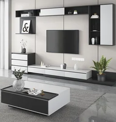 Modern TV Stand In The Living Room Photo Design