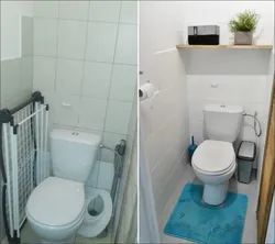 Painted bathroom tiles before and after photos