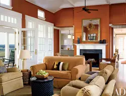 Orange Living Room Interior