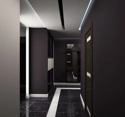 Black hallway design