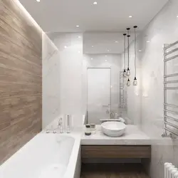 Плиткалары бар ванна бөлмесінің фотосы, ашық түстердегі заманауи дизайн